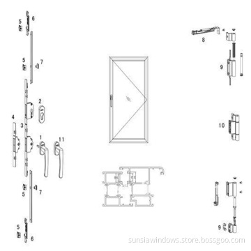 Aluminum Balcony Door Fitting